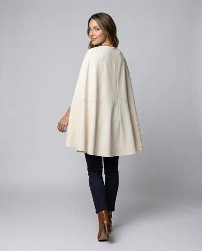 Damen Minikleid Cape-Design mit Taillengürtel