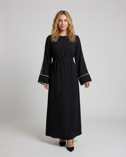 Damen Maxikleid Elegantes Langkleid mit Schleife - Norvielle