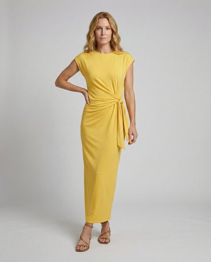 Damen Midikleid Figurbetont Taillentwist - Norvielle