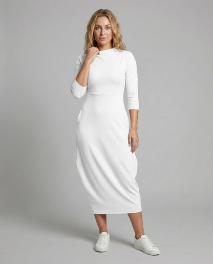 Damen Midikleid Drapé-Rock Elegant - Norvielle