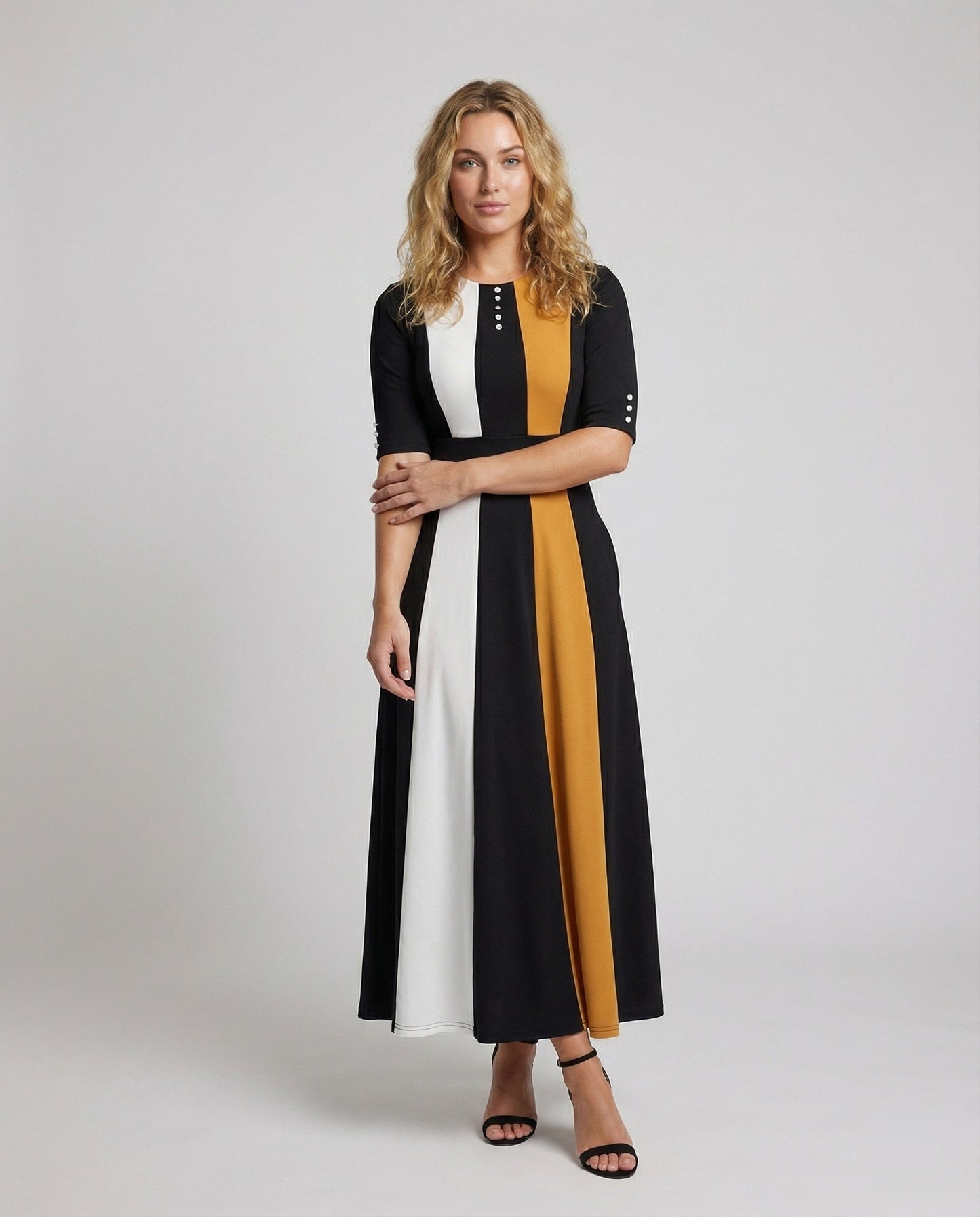 Damen Maxikleid Korselett Elegant Schwarz - Norvielle