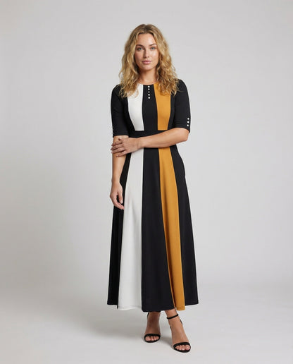 Damen Maxikleid Korselett Elegant Schwarz - Norvielle