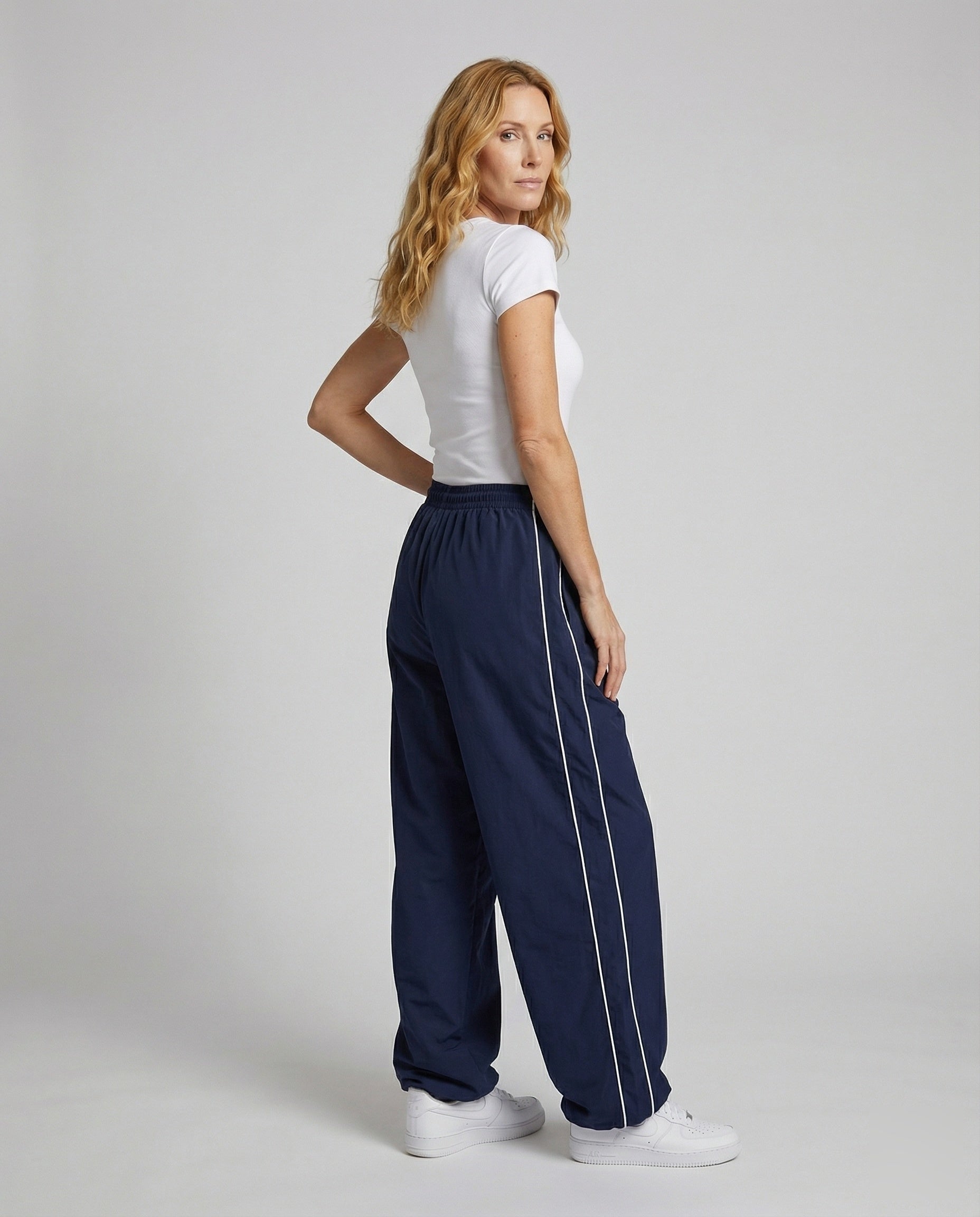 Damen extraweite Retro-Freizeithose mit Paspel - Norvielle