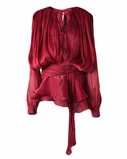 Norvielle Damen Minikleid Rüschen