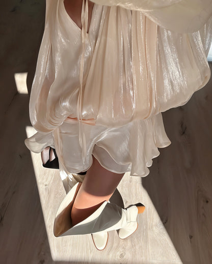 Norvielle Damen Minikleid Rüschen