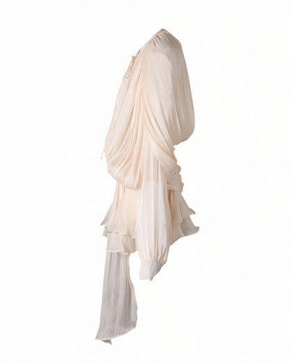 Norvielle Damen Minikleid Rüschen