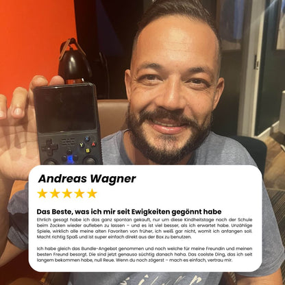 Tragbare Retro-Spielkonsole mit 20.000 klassischen Spielen