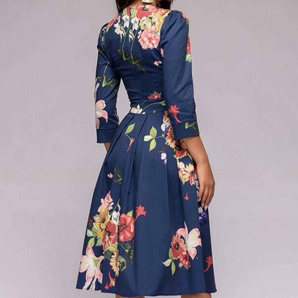 Elegantes Damen Mittellanges Kleid