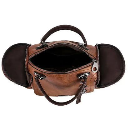 Norvielle Damen Handtasche Weiches Leder Reißverschluss