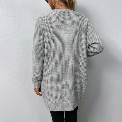 Damen Cardigan Relaxed Fit Kaschmir Look Beige