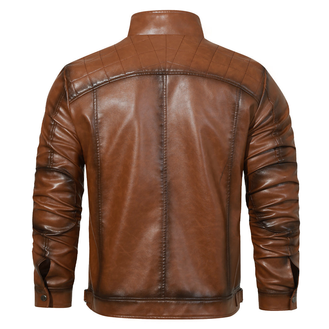 Herren Lederjacke Roadster Stil