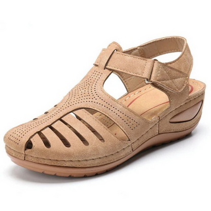 Damen Walking Sandalen Frühlings Cutout Leder