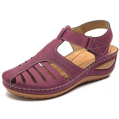 Damen Walking Sandalen Frühlings Cutout Leder