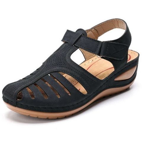 Damen Walking Sandalen Frühlings Cutout Leder