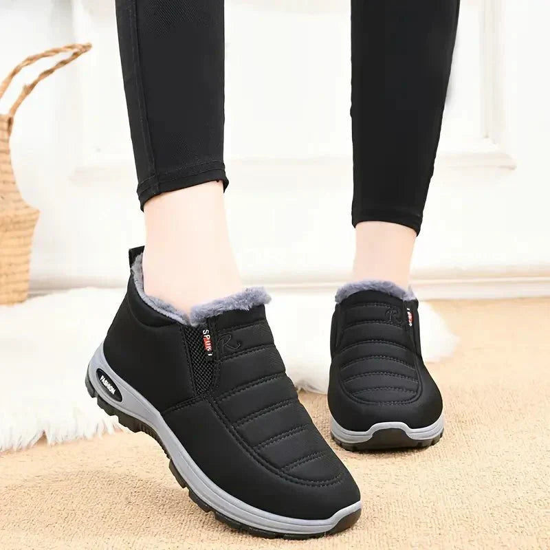 Damen Stiefeletten Warm Gefüttert Wasserabweisend Rutschfest