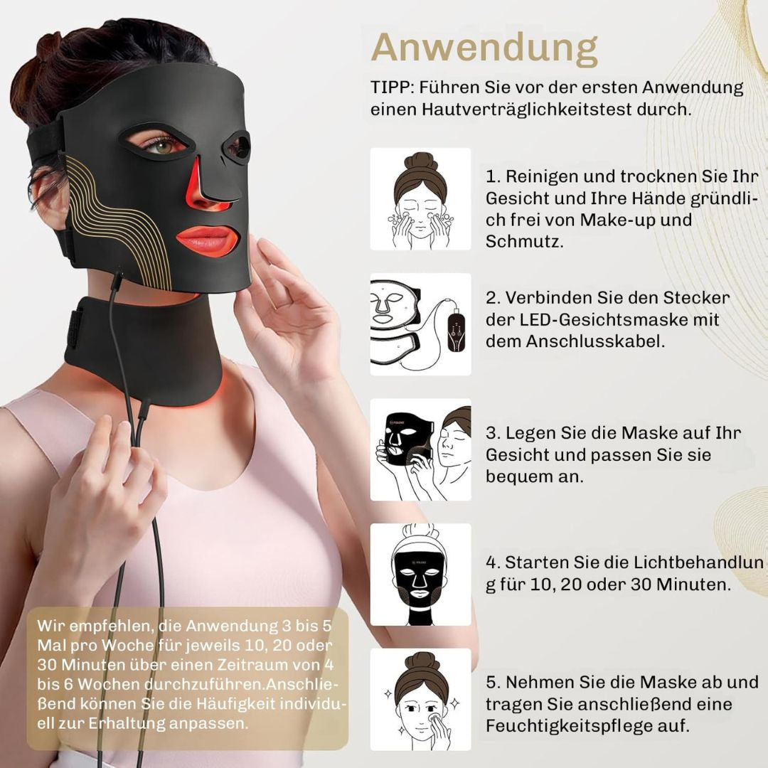 Rote LED Gesichtsmaske Hautlichttherapie