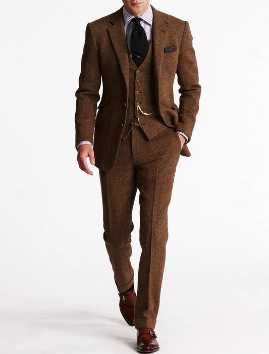 Herren Tweed Smokingsanzug Komplett - Eveloria