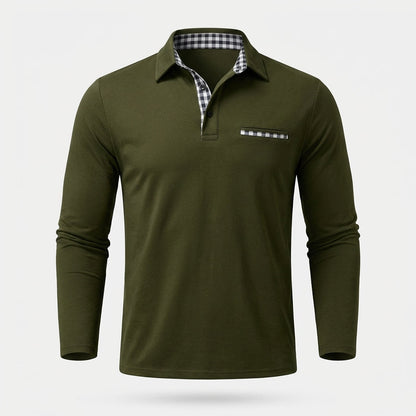 Rupert Herren Langarm-Poloshirt Lässig - Norvielle