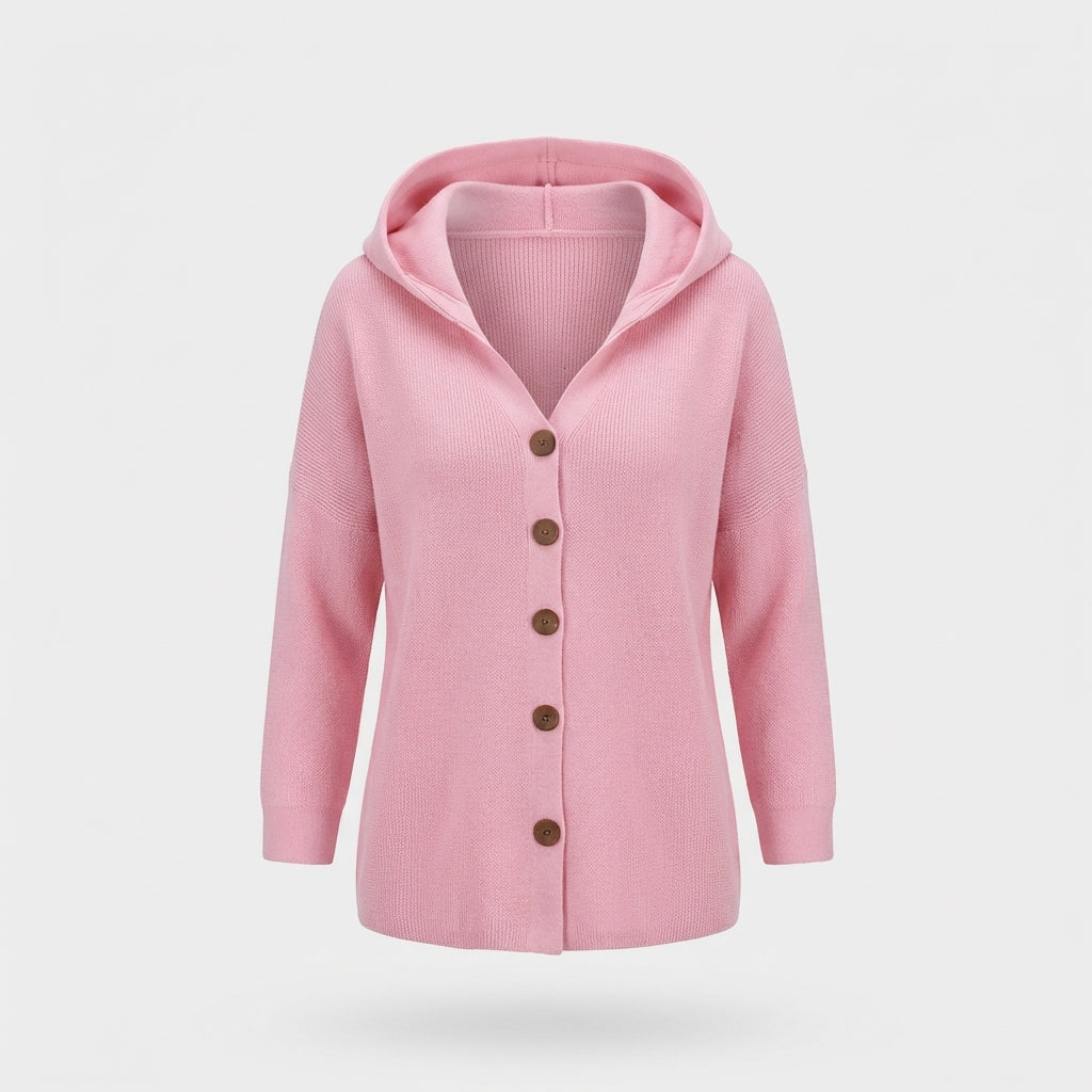 Damen Langarmjacke Kapuze Gemütlich - Norvielle