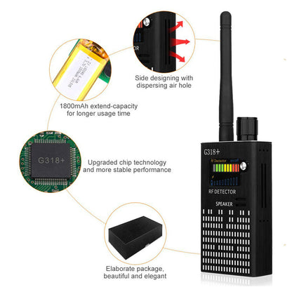 Wanzendetektor HF-Detektor für versteckte Kameras und GSM-GPS-Geräte