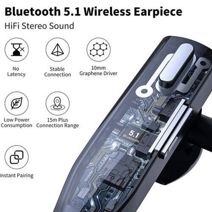 Trucker Bluetooth 5.1 Kopfhörer mit Doppel-Mikrofon und