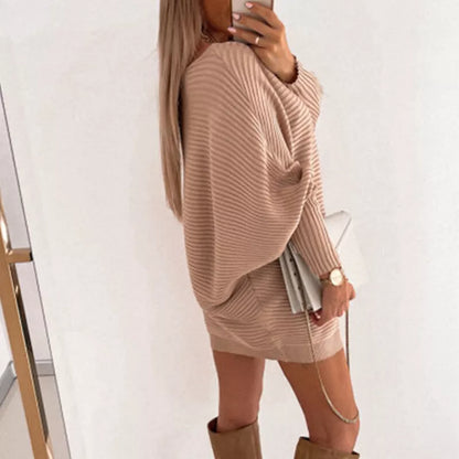 Damen Strickkleid Langärmelig Mini - Norvielle