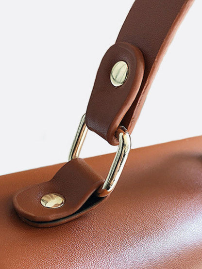 Damen Strohtasche Kunstleder Klappe