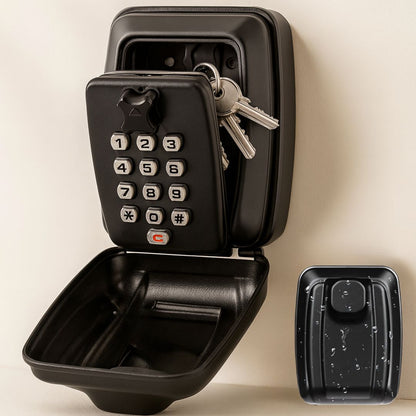 Schlüsselsafe Outdoor Metall Codierschloss Schwarz - Norvielle