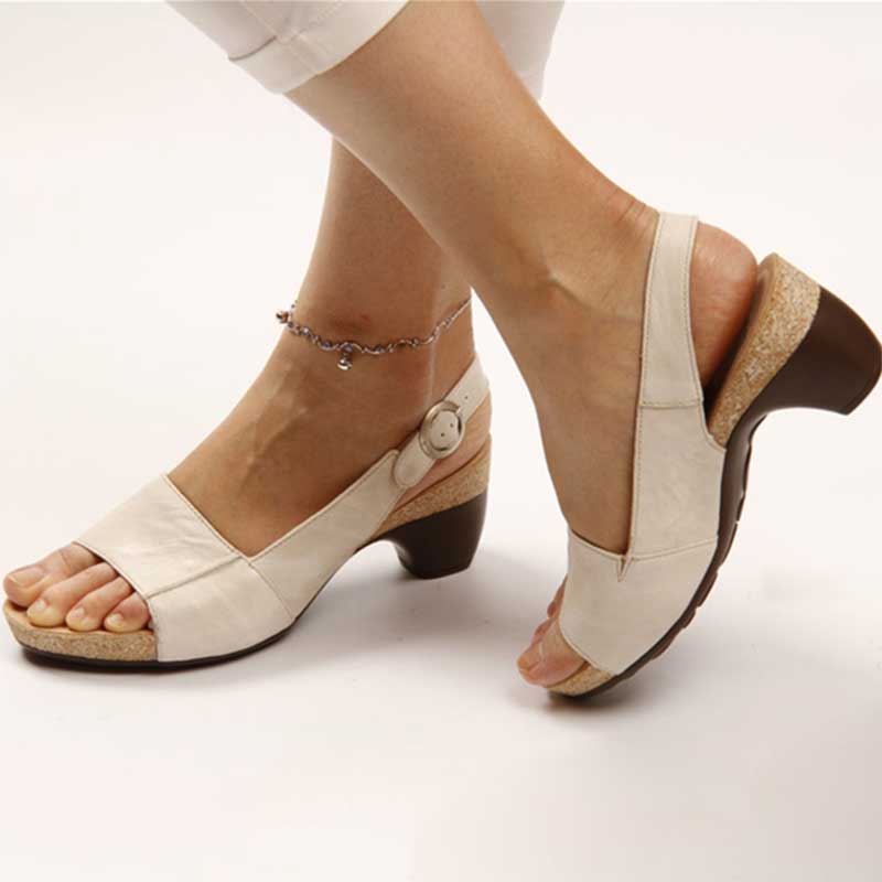 Norvielle Damen Orthopädische Sandalen Absatz Leder