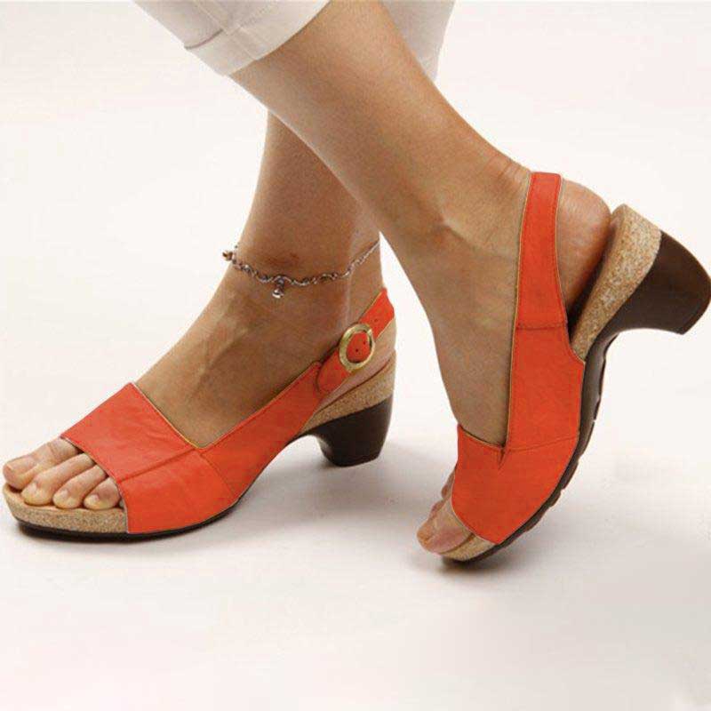 Damen Orthopädische Sandalen Absatz