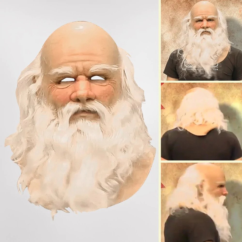 Latexmaske Vollständige Hals Brustabdeckung Weihnachtsmann - Norvielle