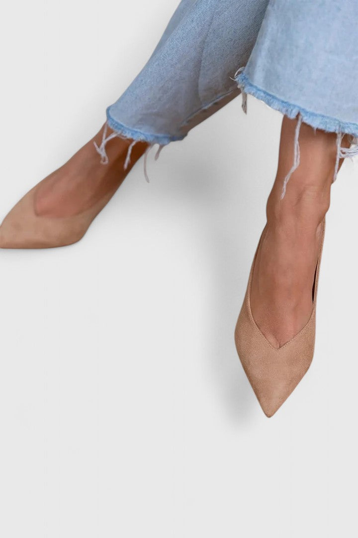 Damen Elegante Pumps Spitze Spitze Toe Schuhe