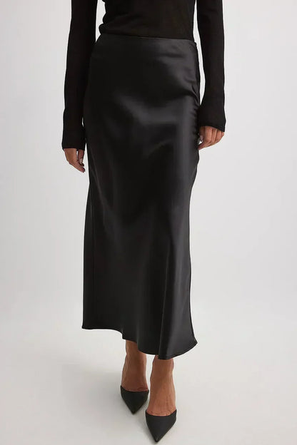 Damen A-Linie Rock Maxi-Länge