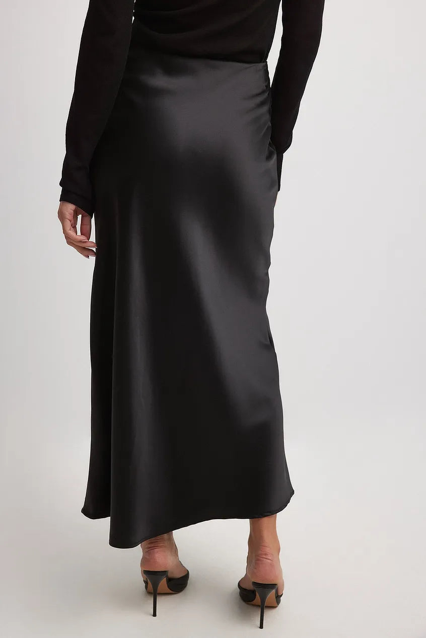 Damen A-Linie Rock Maxi-Länge