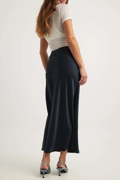 Damen A-Linie Rock Maxi-Länge