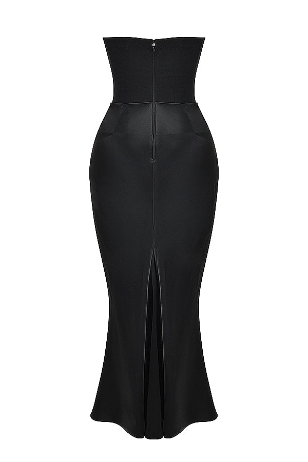 Trägerloses Maxi-Kleid Korsett-Dress