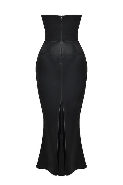 Trägerloses Maxi-Kleid Korsett-Dress