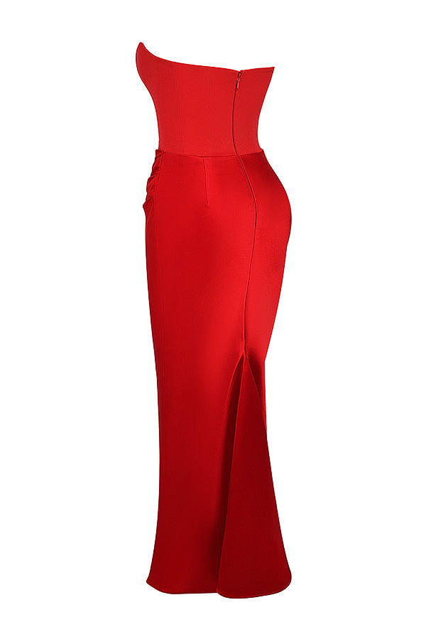 Trägerloses Maxi-Kleid Korsett-Dress
