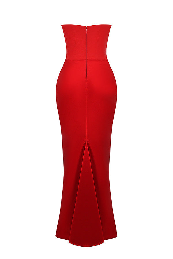 Trägerloses Maxi-Kleid Korsett-Dress