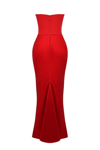 Trägerloses Maxi-Kleid Korsett-Dress