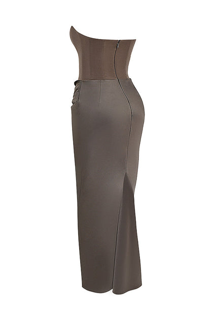Trägerloses Maxi-Kleid Korsett-Dress