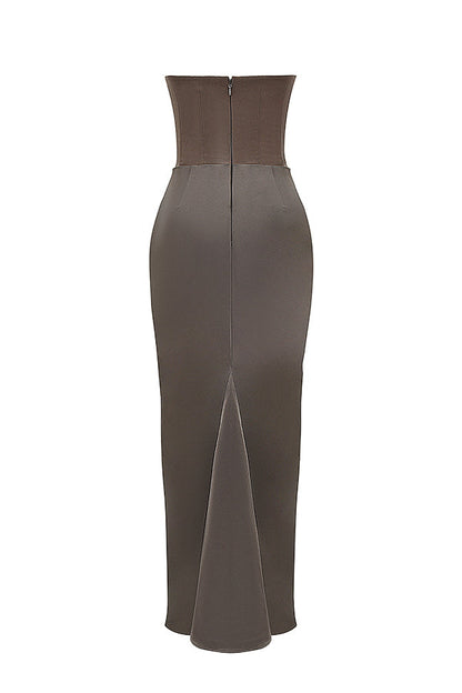 Trägerloses Maxi-Kleid Korsett-Dress