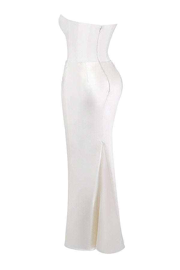 Trägerloses Maxi-Kleid Korsett-Dress