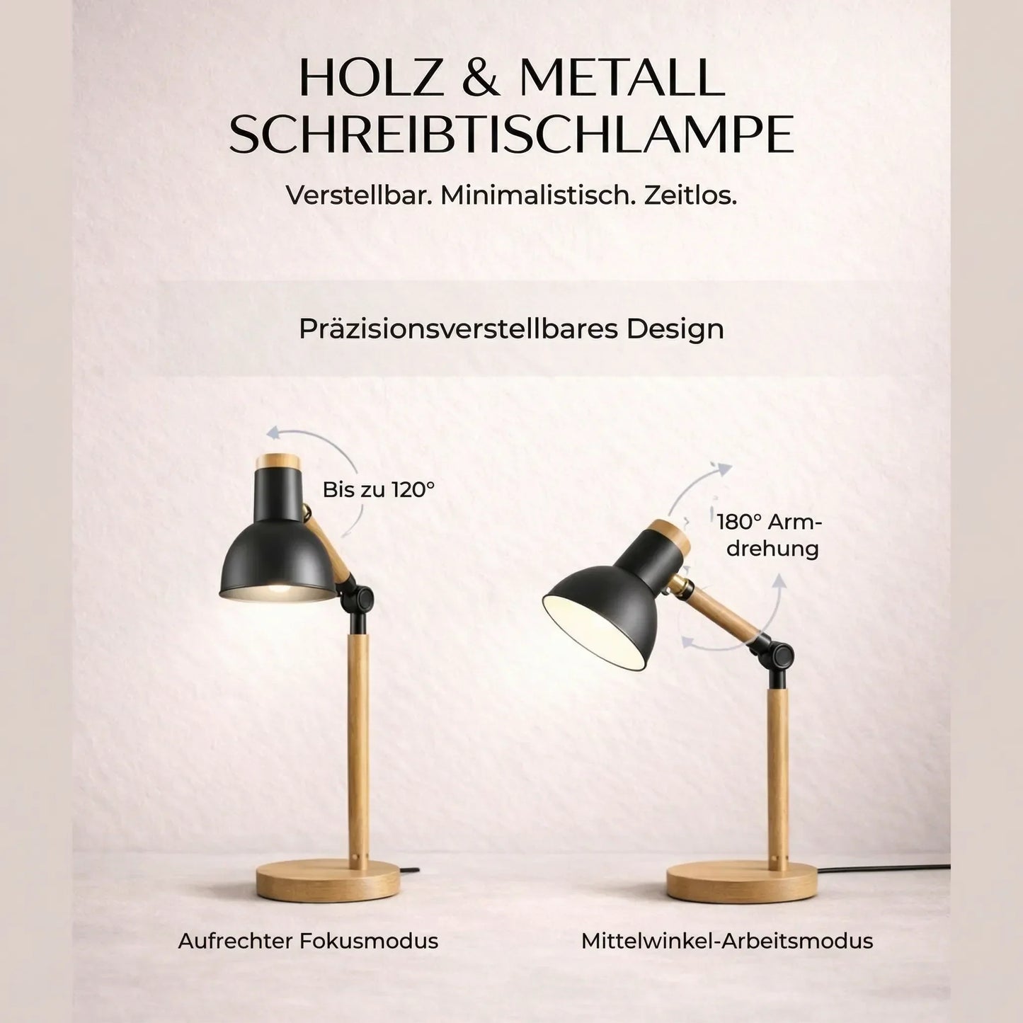 Holz Schreibtischlampe Tischlampe aus Holz