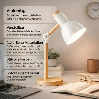 Holz Schreibtischlampe Tischlampe aus Holz