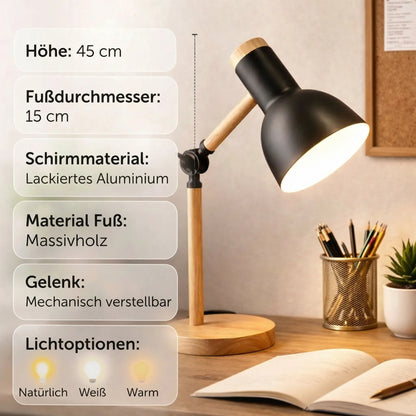 Holz Schreibtischlampe Tischlampe aus Holz