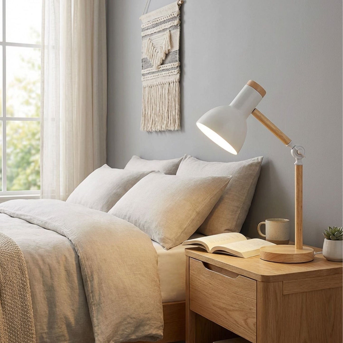 Holz Schreibtischlampe Tischlampe aus Holz