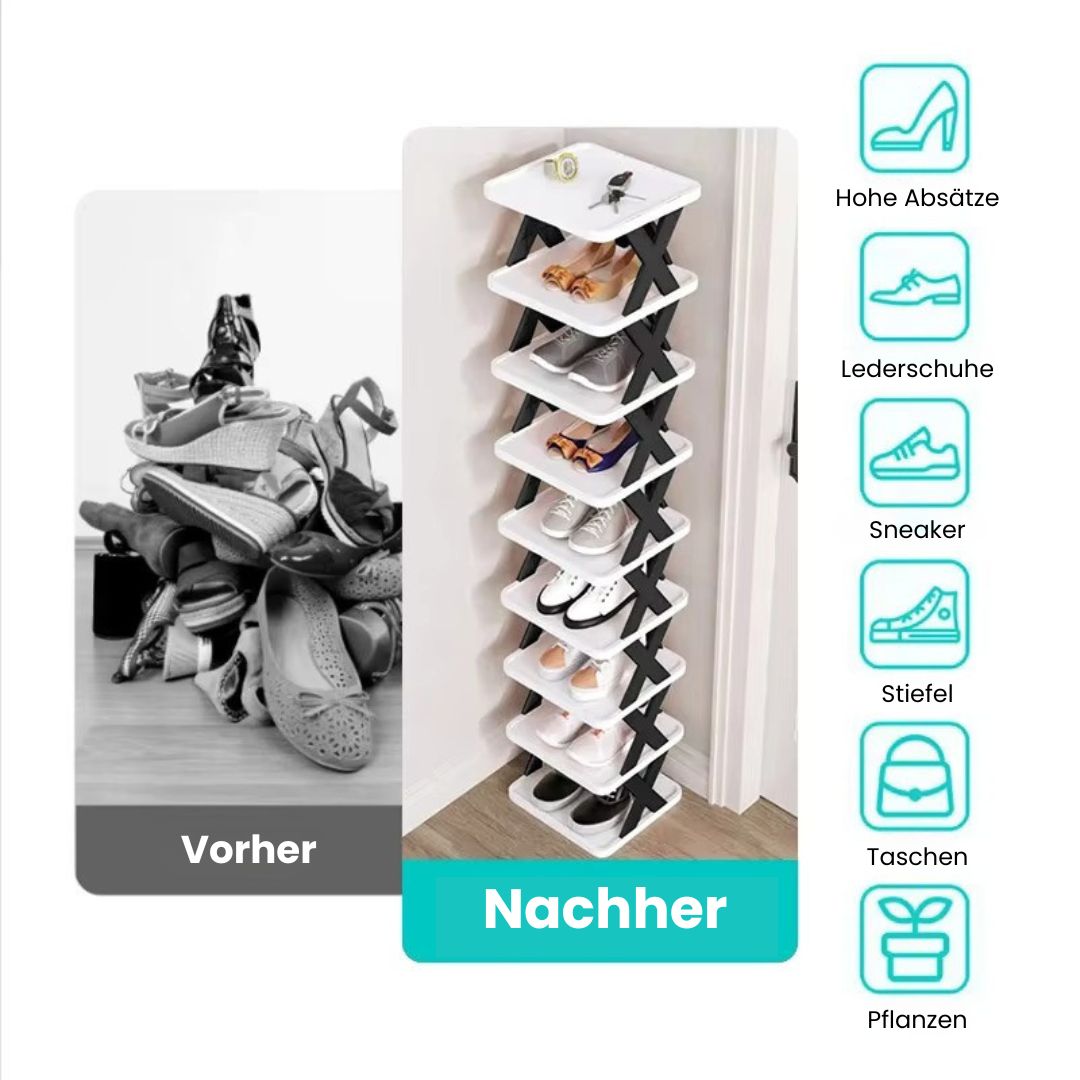Schuhregal Hoch Schmal Metall Platzsparend
