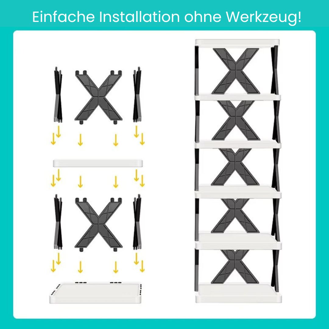 Schuhregal Hoch Schmal Metall Platzsparend