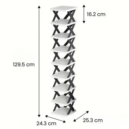 Schuhregal Hoch Schmal Metall Platzsparend